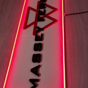 Stort Massey Ferguson skilt - Med lys